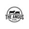 Retro Vintage Cattle Angus logo