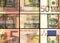 Retro Vintage checkered Euro dollars background