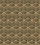 Retro vintage Chinese traditional pattern seamless background square cubic 3D geometry cross line