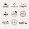 Retro Vintage Coffee Labels Logo design vector typography lettering inspiration templates. Retro elements, business