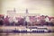 Retro vintage filtered photo of Szczecin riverside view.