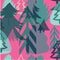 Retro vintage graphic multicolor lovely holiday new year pattern of Christmas trees vector