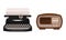 Retro Vintage Household Appliances with Typewriter and Radio Vector Set