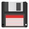 Retro vintage information storage device floppy disk vector illustration