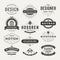 Retro Vintage Insignias or Logotypes set vector