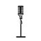 Retro, vintage microphone silhouette vector illustration