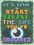 Retro Vintage Motivational Quote Poster. Vector il