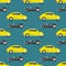 Retro vintage old style car vehicle automobile seamless pattern transport antique garage classic auto vector