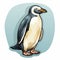 Retro Vintage Penguin Sticker - Vector Illustration