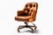 Retro Vintage Revival: Leather Office Chair with Tufted Upholstery