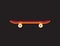 Retro vintage skateboard icon