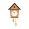 Retro, vintage style cuckoo clock with two weights