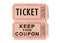 Retro vintage tickets and coupons