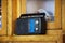 Retro vintage transistor radio of Indian and tibetan people in living room of house at Leh Ladakh village at Himalayan valley