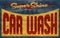 Retro Vintage Wood Car Wash Sign