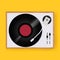 Retro Vinyl Disc Turntable Player Icon Illustration Vector