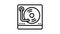 Retro vinyl player icon animation