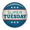 Retro Vote or Election Pin Button or Badge - Super Tuesday.