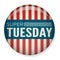 Retro Vote or Election Pin Button - Super Tuesday