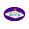 Retro Welcome Open Neon Sign Oval