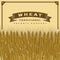 Retro wheat harvest card