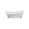 Retro white bathtub, bathroom furniture vector Illustration on a white background