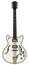 The retro white electric guitar