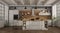 Retro white kitchen in a loft