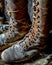 Retro Women`s Boots with Long Sholaces