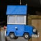 Retro Wooden Blue Painted Truck