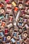 Retro wooden sewing spools