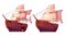 Retro wooden ships with white sail cartoon