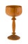 Retro wooden wineglass tumbler isolated on white