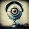 Retrofuturistic CCTV Eye - AI Generated