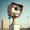 Retrofuturistic CCTV Eye - AI Generated