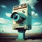 Retrofuturistic CCTV Eye - AI Generated