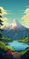 Retroperitoneal Camping Poster: Scenic View Of Volcano