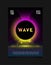 Retrowave vaporwave synthwave Laser grid and glowing black hole. Design for poster, flyer, cover, brochure, card, club