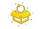 Return package icon. Delivery parcel sign. Cargo goods box. Vector