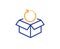 Return package line icon. Delivery parcel sign. Cargo goods box. Vector