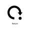 return sign icon. Element of minimalistic icon for mobile concept and web apps. Signs and symbols collection icon for websites, we