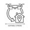 Return to home function linear manual label icon