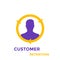 Returning customer and client retention icon