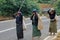 Returning Women Tea pickers on a plantation at Nuwara Eliya