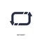 retweet icon on white background. Simple element illustration from user interface concept