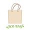 Reusable eco tote bag no plastic concept