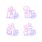 Reusable options gradient linear vector icons set