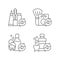 Reusable options linear icons set