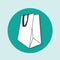 Reusable shopping bag vector icon