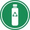 Reusable Water Bottle Icon Symbol to Promote the Use of Refillable Containers Environmentally Conscious Graphics Plastic Waste Pre